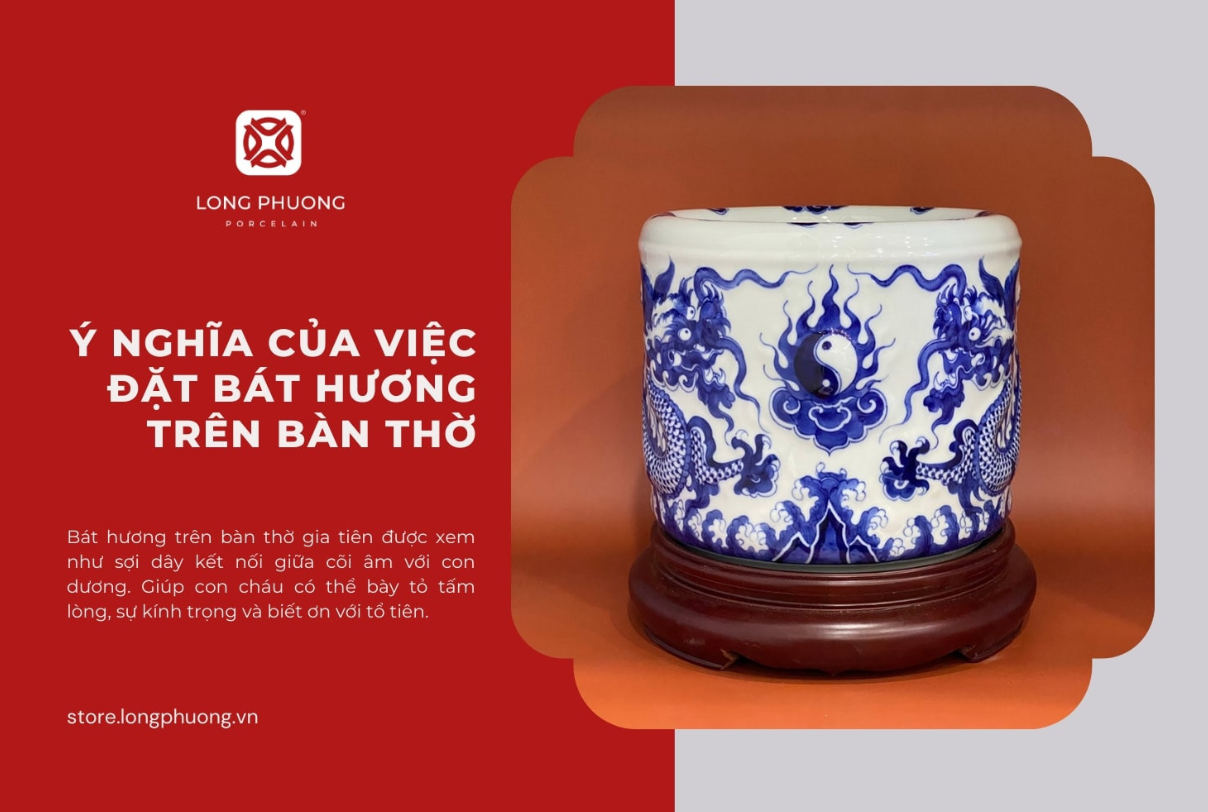 Hướng dẫn cách đặt 2 bát hương trên bàn thờ đúng phong thủy